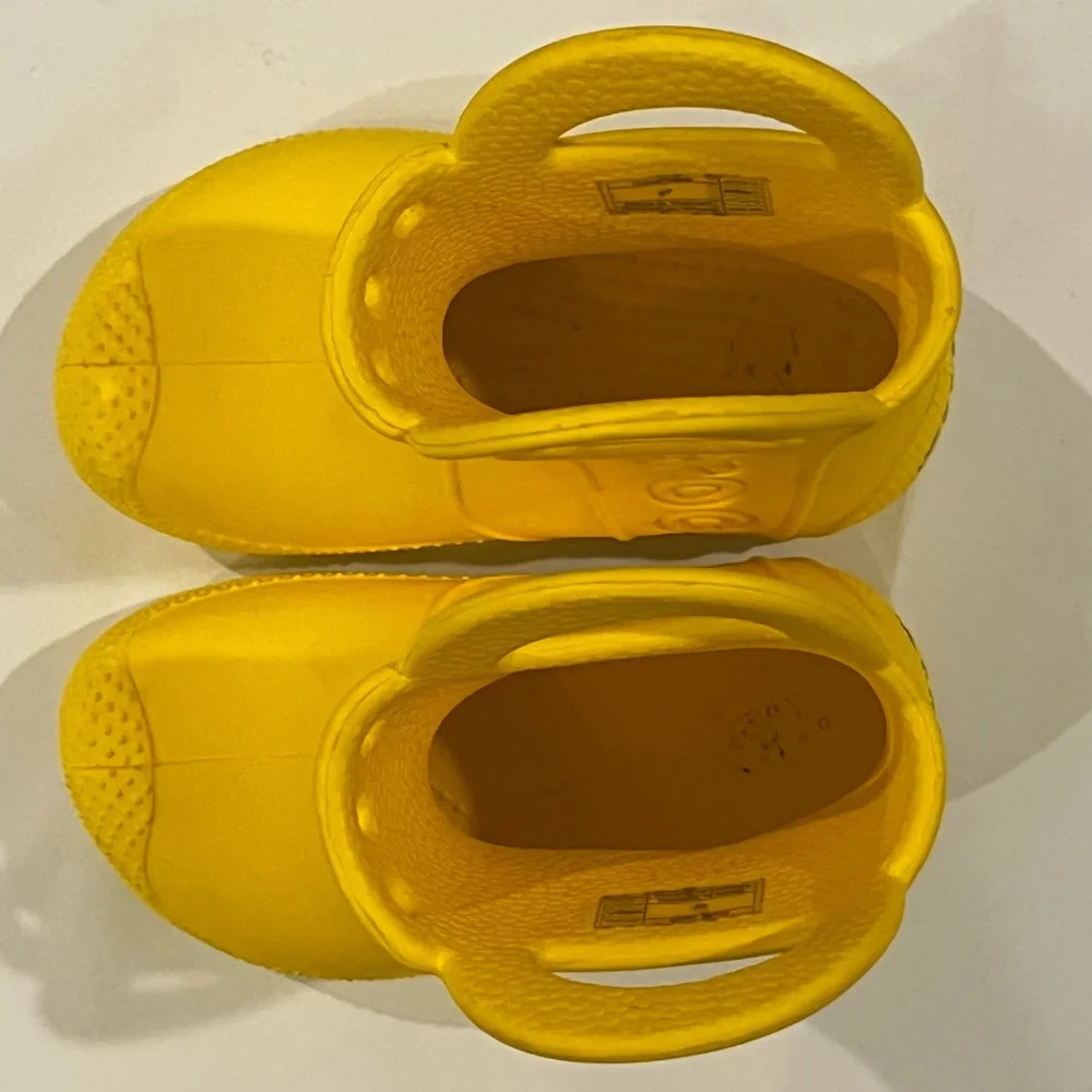 CROCS Toddler Handle It Rain Boots - size 7 - style 12803 Yellow